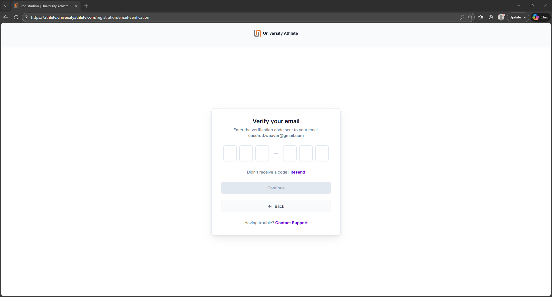 Step 3 Verify email