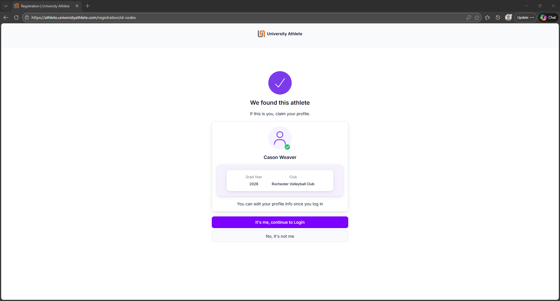 Step 6 Confirm membership