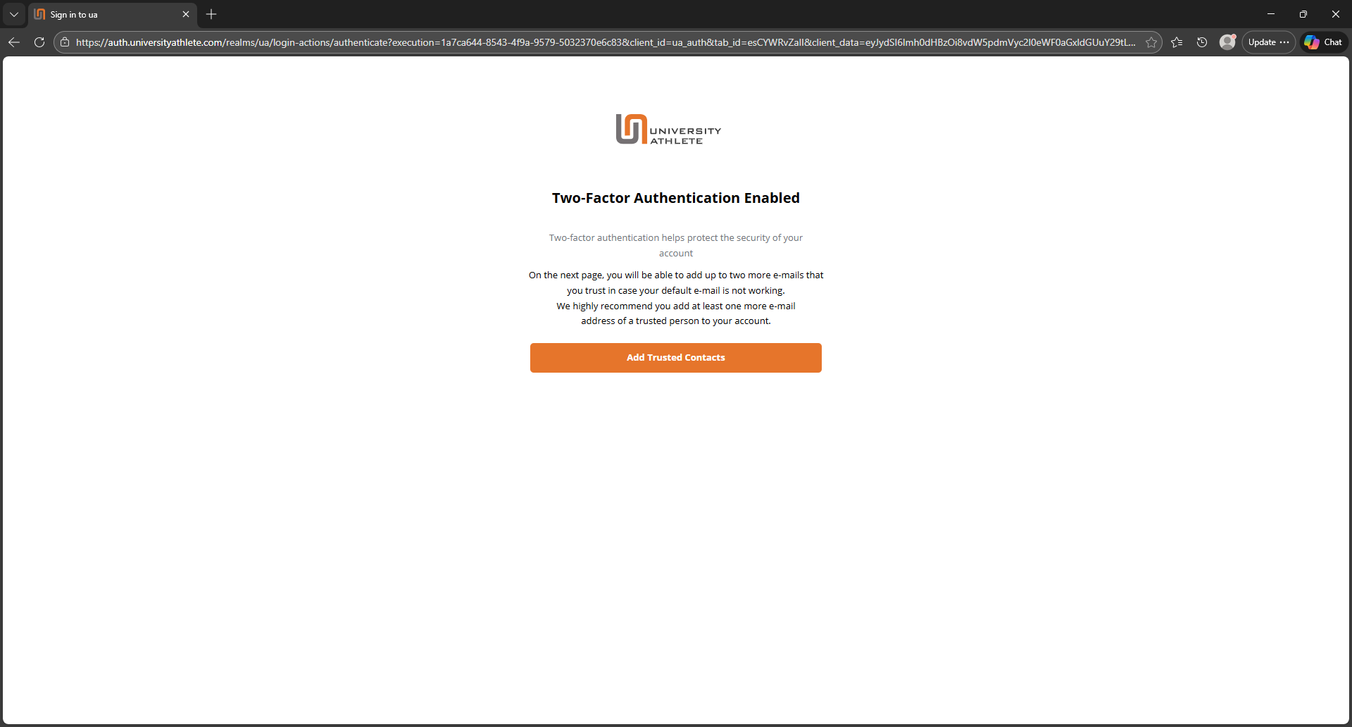 Step 10 add trusted contacts screenshot