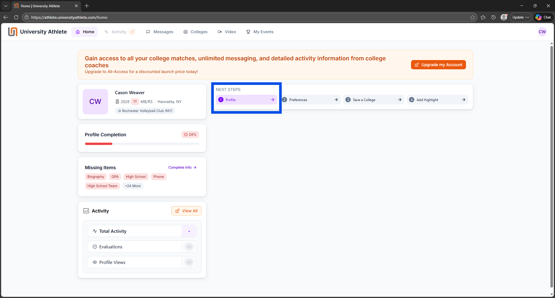 Your dashboard
